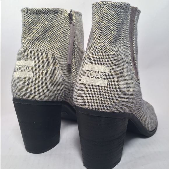 TOMS blue and gold open toe ankle booties - Picture 3 of 6